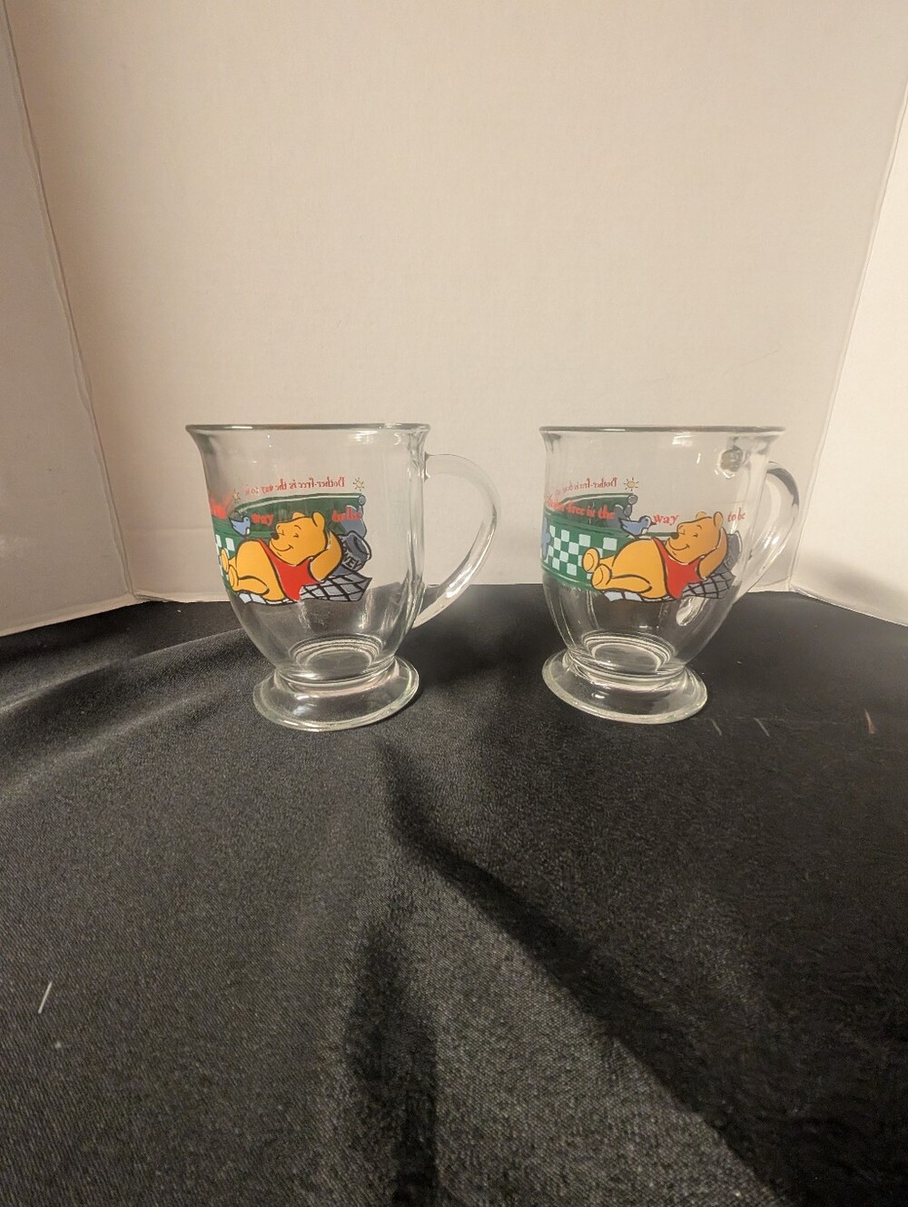 VINTAGE Disney Winnie the Pooh Cup Mug Pitcher Anchor Hocking Set Lot Bundle - Picture 5 of 16
